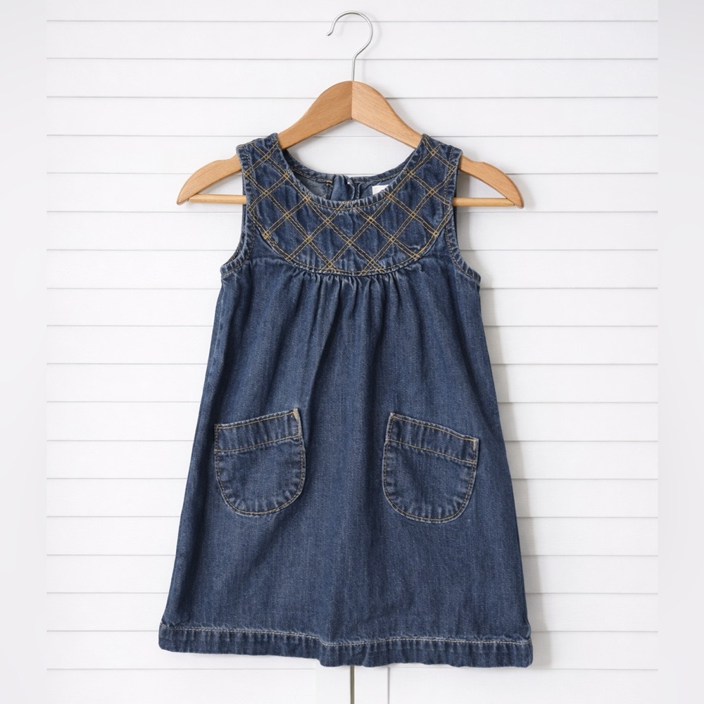 Old Navy Toddler Denim Dress 2T Pocket Chambray Casual Cute Everyday